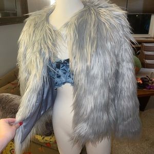 Faux fur coat